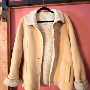 Vintage Old Navy Tan Sherpa/Teddy Jacket